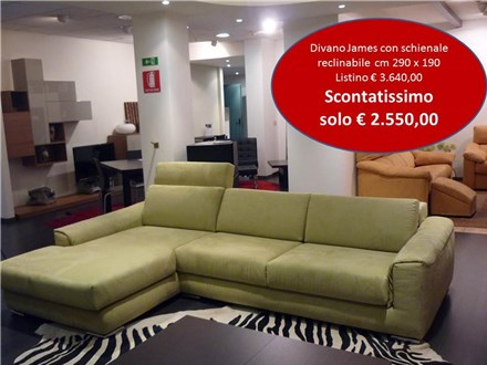 Rigo Salotti James divano 3 posti con chaise lounge