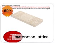 CIGNUS  - materasso singolo in lattice 